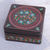 Decorative lacquerware box, 'Fantastical Flora' - Hand Crafted Lacquerware Mango Wood Box
