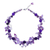 Amethyst and quartz beaded necklace, 'Violet Daydream' - Handmade Amethyst and Quartz Beaded Necklace (image 2d) thumbail