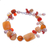 Multi-gemstone beaded bracelet, 'Warm Love' - Aventurine and Freshwater Pearl Beaded Bracelet