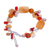 Multi-gemstone beaded bracelet, 'Warm Love' - Aventurine and Freshwater Pearl Beaded Bracelet