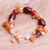 Multi-gemstone beaded bracelet, 'Sunset Beach' - Carnelian and Freshwater Pearl Beaded Bracelet (image 2b) thumbail