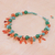 Multi-gemstone beaded necklace, 'Bright Garden' - Handcrafted Aventurine and Chalcedony Beaded Necklace (image 2c) thumbail