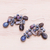 Pendientes colgantes con múltiples piedras preciosas - Aretes colgantes de perlas cultivadas y cuarzo ahumado