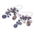 Multi-gemstone dangle earrings, 'Wishing Pool' - Cultured Pearl and Smoky Quartz Dangle Earrings (image 2c) thumbail