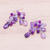 Amethyst and quartz dangle earrings, 'Grape Picking' - Amethyst and Quartz Beaded Dangle Earrings (image 2b) thumbail