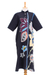 Batik cotton shift dress, 'Relaxed Flora' - Batik Cotton Floral-Motif Shift Dress thumbail