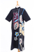 Batik cotton shift dress, 'Relaxed Flora' - Batik Cotton Floral-Motif Shift Dress (image 2d) thumbail