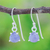 Tanzanite dangle earrings, 'Free Love in Indigo' - Tanzanite and Sterling Silver Dangle Earrings (image 2) thumbail