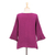 Cotton blouse, 'Mulberry Ruffles' - Asymmetrical Cut Burgundy Cotton Gauze Blouse (image 2g) thumbail