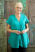 Cotton blouse, 'Sea Green Flair' - Cotton V-Neck Blouse with Coconut Shell Buttons (image 2e) thumbail