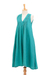 Cotton A-line dress, 'A Day Off in Teal' - Sleeveless Cotton A-Line Dress from Thailand (image 2e) thumbail