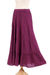 Cotton skirt, 'Simple Vow in Maroon' - Thai Cotton Double Gauze Skirt (image 2a) thumbail