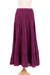 Cotton skirt, 'Simple Vow in Maroon' - Thai Cotton Double Gauze Skirt (image 2f) thumbail