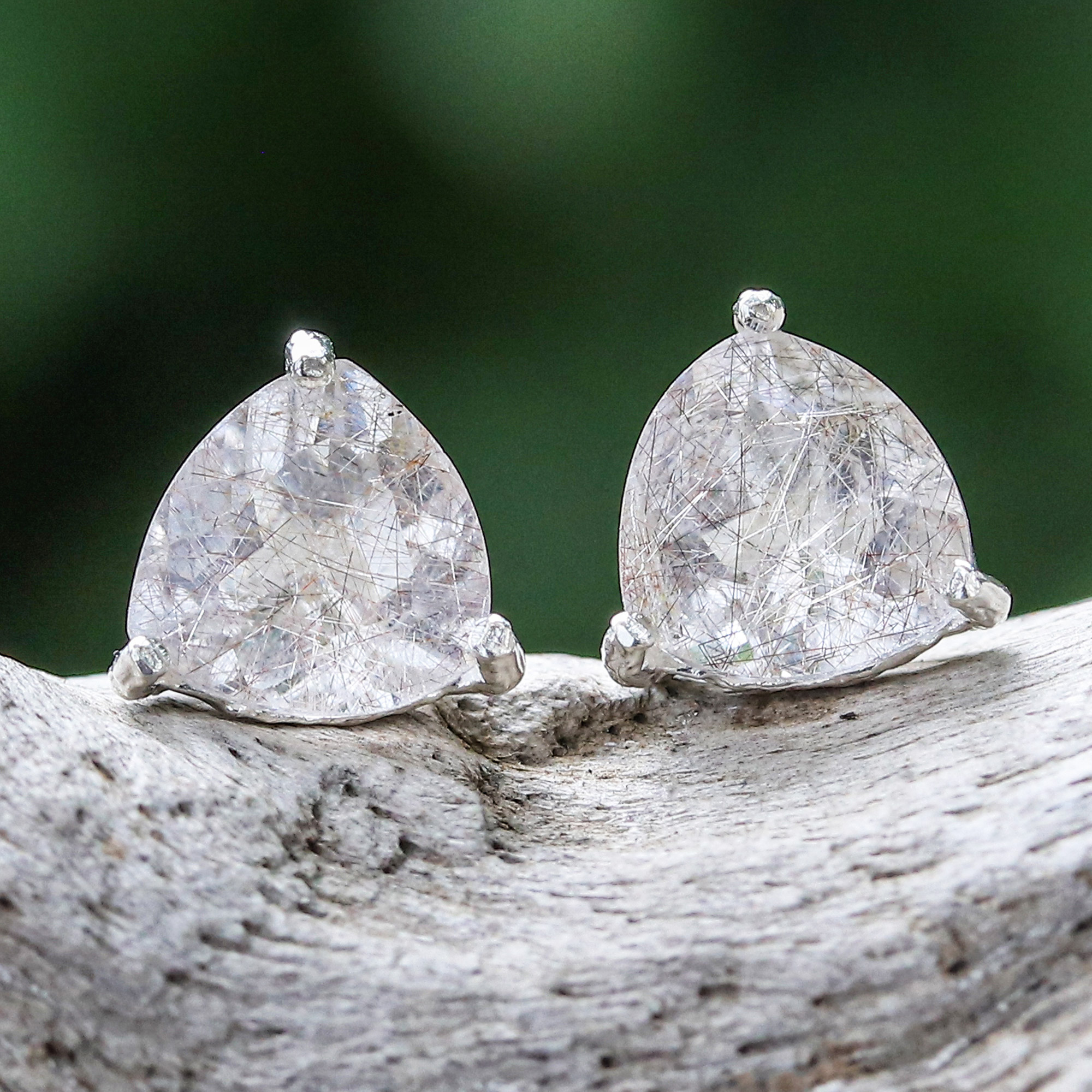 Rutilated Quartz Natural Rutilated Earring Dangle Earring Flower Design Rutile Jewelry Gemstone Earring 925 Sterling Silver Earring