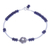 Lapis lazuli pendant bracelet, 'Forget Me Not in Blue' - Lapis Lazuli and Sterling Silver Pendant Bracelet thumbail