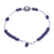 Lapis lazuli pendant bracelet, 'Forget Me Not in Blue' - Lapis Lazuli and Sterling Silver Pendant Bracelet (image 2d) thumbail