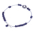 Lapis lazuli pendant bracelet, 'Forget Me Not in Blue' - Lapis Lazuli and Sterling Silver Pendant Bracelet (image 2e) thumbail