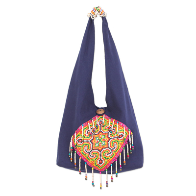 Thai Hmong Embroidered Shoulders bag with long strap Many Colours Available 