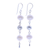 Sterling silver cultured pearl dangle earrings, 'Silver Drizzle' - Sterling Silver and Cultured Pearl Dangle Earrings
