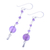Amethyst dangle earrings, 'Pretty in Purple' - Amethyst and Sterling Silver Dangle Earrings (image 2c) thumbail