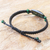 Jade and serpentine macrame pendant bracelet, 'Deep Summer' - Jade and Serpentine Macrame Pendant Bracelet (image 2b) thumbail