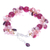 Multi-gemstone beaded bracelet, 'Magenta Charm' - Garnet and Cultured Freshwater Pearl Beaded Bracelet thumbail