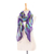 Batik silk scarf, 'Vivid Night' - Handmade Batik Silk Scarf from Thailand (image 2b) thumbail