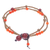 Jasper and carnelian beaded bracelet, 'Natural You in Orange' - Jasper and Carnelian Beaded Bracelet