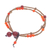 Jasper and carnelian beaded bracelet, 'Natural You in Orange' - Jasper and Carnelian Beaded Bracelet