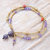 Jasper and amethyst beaded bracelet, 'Natural You in Purple' - Handcrafted Jasper and Amethyst Beaded Bracelet (image 2b) thumbail