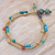 Multi-gemstone beaded bracelet, 'Natural You in Teal' - Hand Crafted Jasper and Serpentine Beaded Bracelet (image 2) thumbail