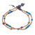Multi-gemstone beaded bracelet, 'Natural You in Teal' - Hand Crafted Jasper and Serpentine Beaded Bracelet thumbail