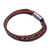 Leather and tiger's eye beaded bracelet, 'Rich Earth in Brown' - Thai Leather and Tiger's Eye Beaded Bracelet
