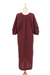 Cotton dress, 'Chiang Mai Wine' - Burgundy Tunic-Style Dress from Thailand (image 2c) thumbail