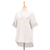 Cotton tunic, 'Lamphun Lady' - Ivory Dot Print Cotton Tunic