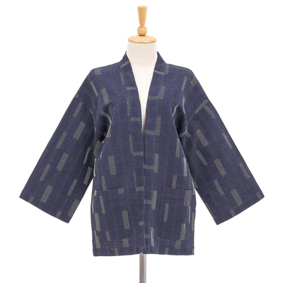 Kimonojacke aus Baumwolle - Baumwolljacke mit offener Vorderseite