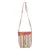 Leather-accented cotton blend sling bag, 'Joyful Journey in Yellow' - Leather-Accented Cotton Blend Sling Bag