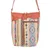 Leather-accented cotton blend sling bag, 'Joyful Journey in Yellow' - Leather-Accented Cotton Blend Sling Bag