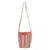 Leather-accented cotton blend sling bag, 'Joyful Journey in Red-Yellow' - Leather-Accented Patchwork Sling Bag from Thailand