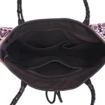 Cotton blend shoulder bag, 'Shopping Day in Red' - Cotton Blend Patchwork Shoulder Bag