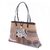 Cotton blend shoulder bag, 'Shopping Day in Yellow' - Cotton Blend and Leather Shoulder Bag