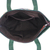 Cotton blend shoulder bag, 'Happy Journey in Green' - Thai Cotton and Leather Trim Shoulder Bag (image 2c) thumbail
