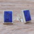 Lapis lazuli stud earrings, 'Ocean Trench' - Handmade Lapis Lazuli and Sterling Silver Stud Earrings