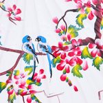 Hand-painted cotton and bamboo parasol, 'Blossom Season' - Hand-Painted Cotton Tree-Motif Parasol