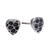 Silver stud earrings, 'Mini Cream' - Karen Silver Heart-Motif Stud Earrings