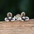 Silver stud earrings, 'Petite Garden' - Karen Silver Floral-Motif Stud Earrings (image 2b) thumbail