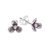 Silver stud earrings, 'Petite Garden' - Karen Silver Floral-Motif Stud Earrings (image 2c) thumbail