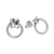 Silver button earrings, 'Forever Knot' - Karen Silver Infinity Knot Button Earrings (image 2b) thumbail