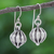 Silver dangle earrings, 'Royal Ball' - Hand Crafted Karen Silver Dangle Earrings (image 2) thumbail