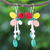 Cultured pearl and quartz dangle earrings, 'Morning Daisy' - Cultured Pearl and Quartz Dangle Earrings thumbail